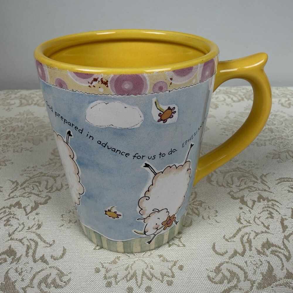 Dayspring Christian Coffee Mug - Ephesians 2:10 - Sheep - Message - Gift